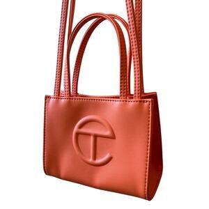 TELFAR Hazard Small Shopping Bag Orange Unisex Crossbody Top Handle Mini